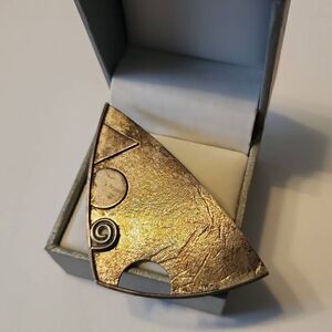 Vintage Barbara Sucherman Womens Modernist Minimalist Brooch Sterling Silver 925